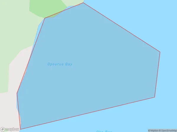 Opourua Bay, Northland Polygon Area Map
