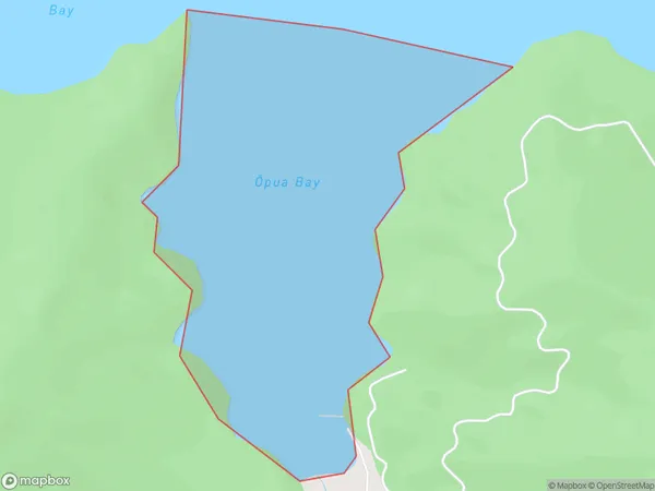 Opua Bay, Marlborough Polygon Area Map