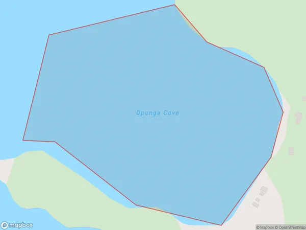 Opunga Cove, Northland Polygon Area Map