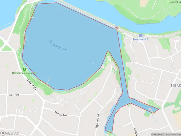 Orakei Basin, Otago Polygon Area Map