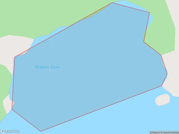 Oregon Cove, Northland Polygon Area Map