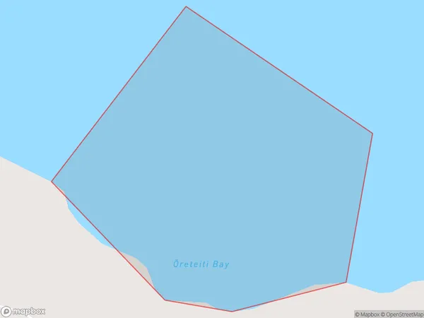 Oreteiti Bay, Gisborne Polygon Area Map