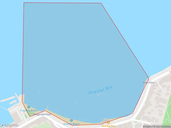 Oriental Bay, Wellington Polygon Area Map