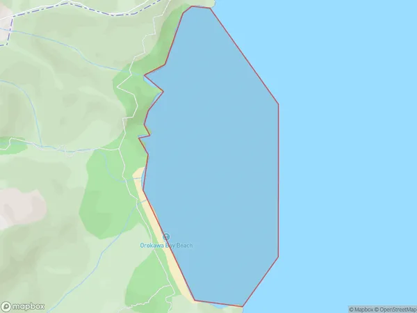 Orokawa Bay, Otago Polygon Area Map
