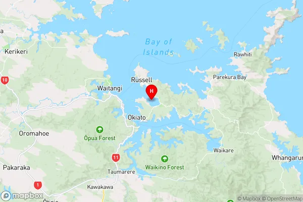 Orongo Bay,Northland Region Map