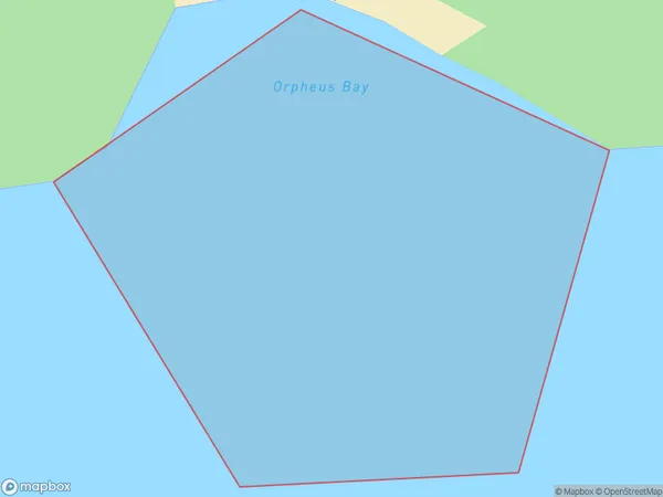 Orpheus Bay, Auckland Polygon Area Map