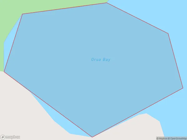 Orua Bay, Otago Polygon Area Map