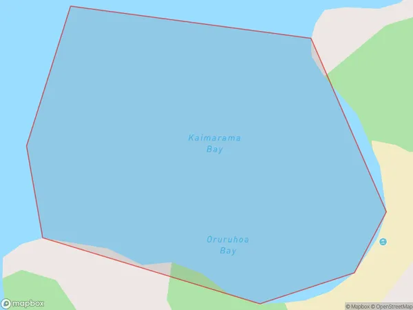 Oruruhoa Bay, Northland Polygon Area Map