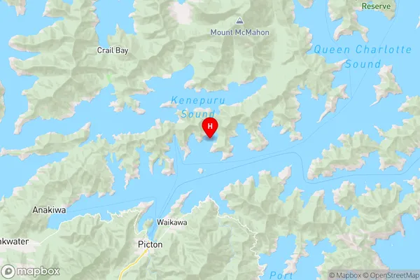 Kumutoto Bay,Marlborough Region Map