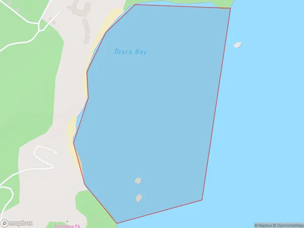 Otara Bay, Otago Polygon Area Map