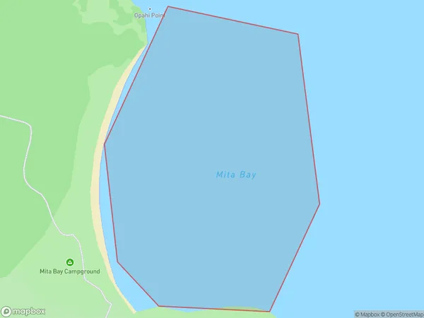 Otuawaea Bay, Otago Polygon Area Map