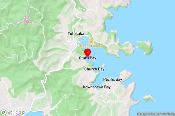 Oturu Bay,Northland Area Map