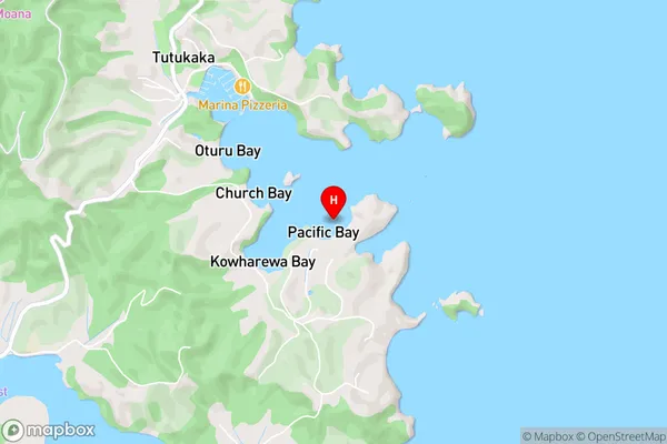 Pacific Bay,Northland Area Map