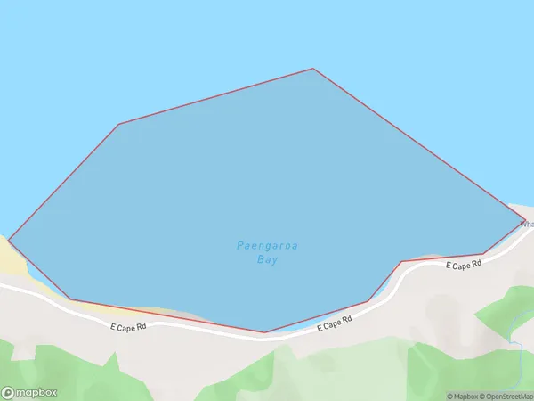 Paengaroa Bay, Gisborne Polygon Area Map