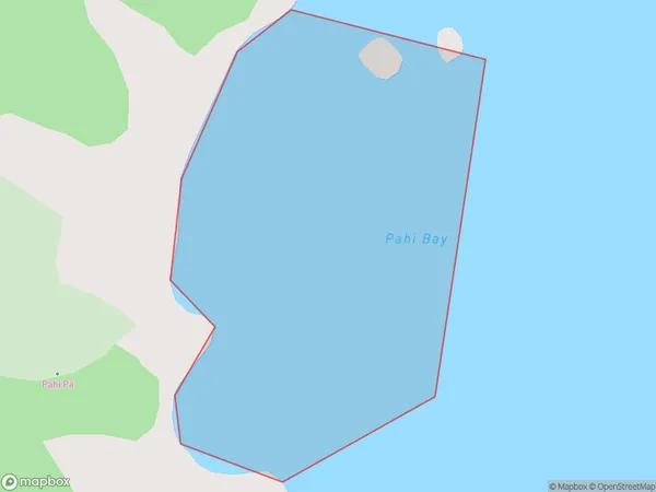 Pahi Bay, Northland Polygon Area Map