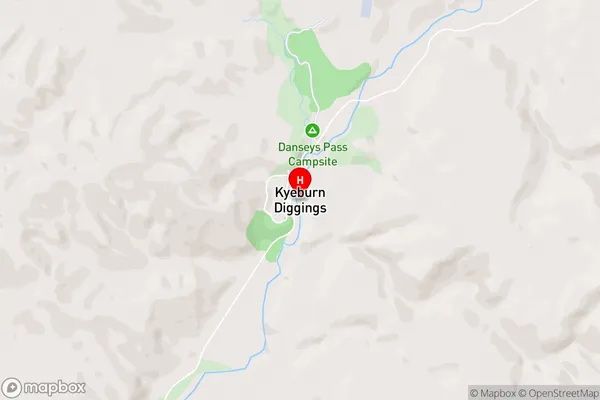 Kyeburn Diggings,Otago Area Map