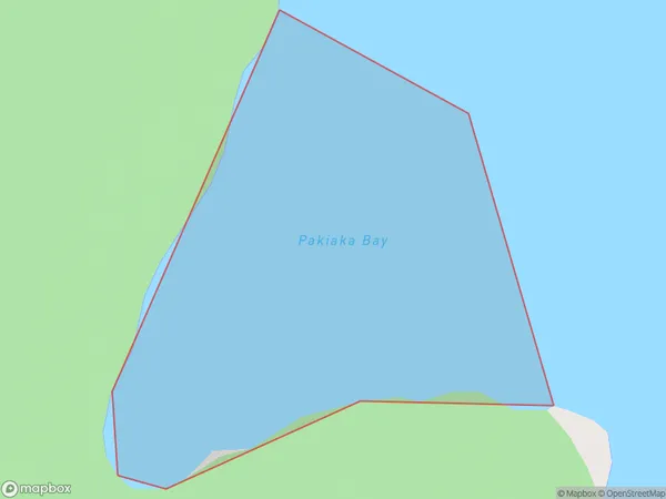 Pakiaka Bay, Hawke's Bay Polygon Area Map