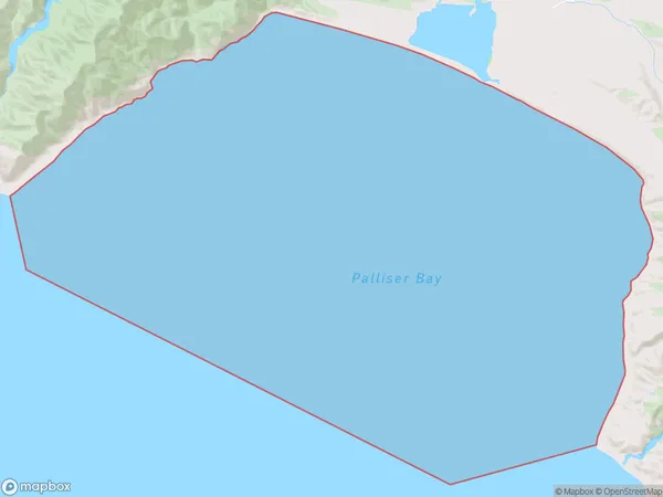 Palliser Bay, Wellington Polygon Area Map