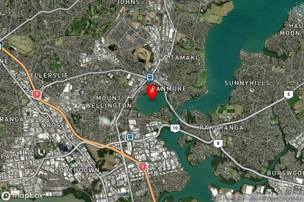 Panmure Basin,Auckland Satellite Map