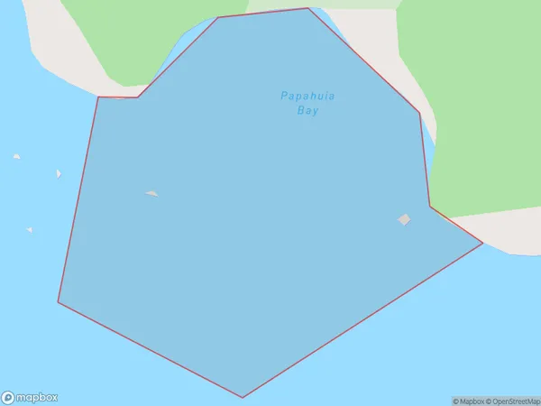 Papahuia Bay, Northland Polygon Area Map