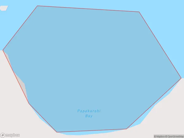 Papakarahi Bay, Waikato Polygon Area Map