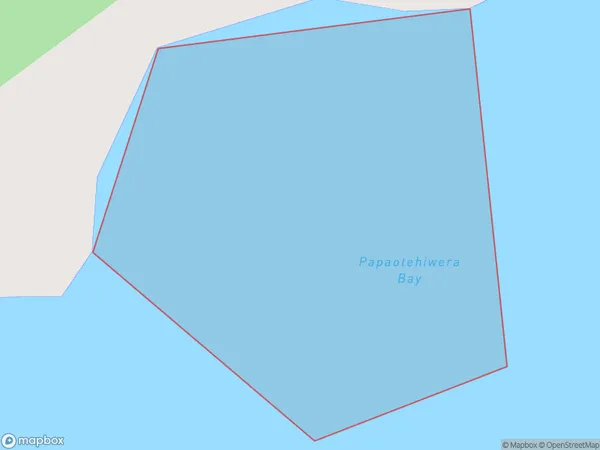 Papaotehiwera Bay, Hawke's Bay Polygon Area Map