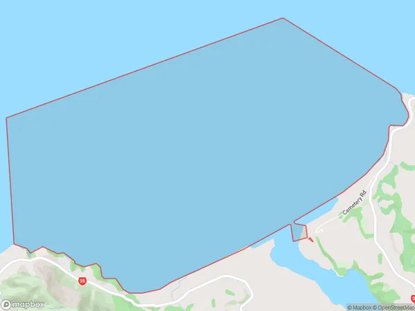 Papatea Bay, Bay of Plenty Polygon Area Map