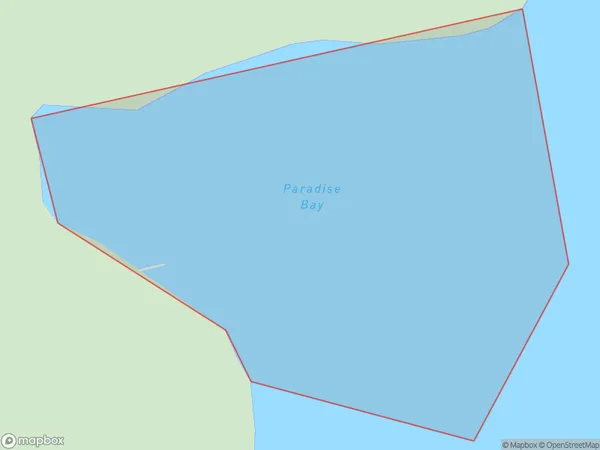 Paradise Bay, Marlborough Polygon Area Map