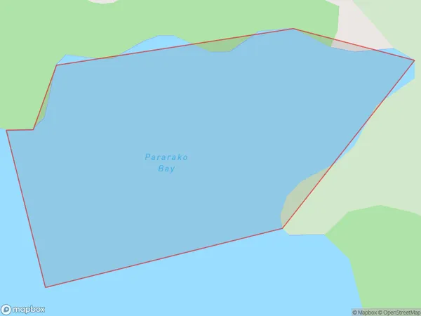Pararako Bay, Northland Polygon Area Map