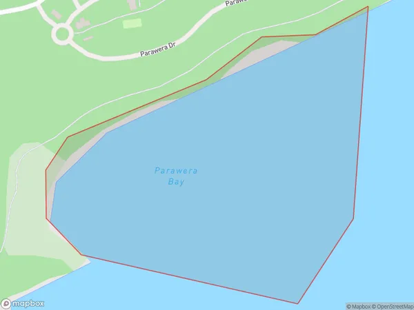 Parawera Bay, Waikato Polygon Area Map