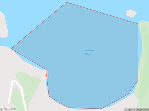 Pareanui Bay, Northland Polygon Area Map