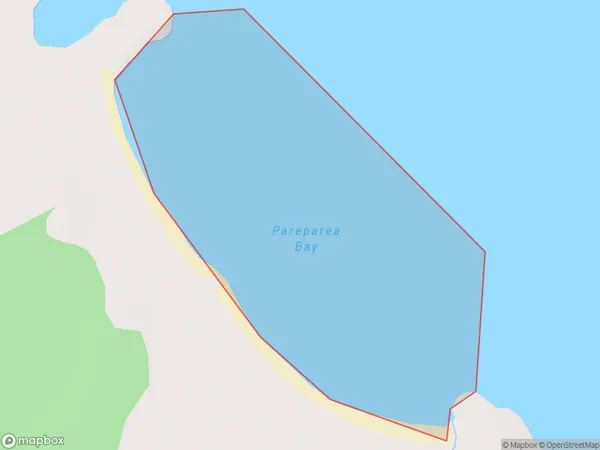 Pareparea Bay, Northland Polygon Area Map