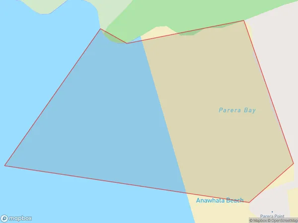 Parera Bay, Auckland Polygon Area Map