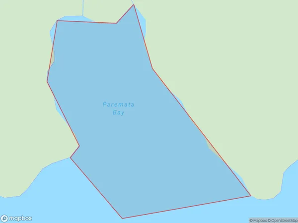 Paremata Bay, Bay of Plenty Polygon Area Map