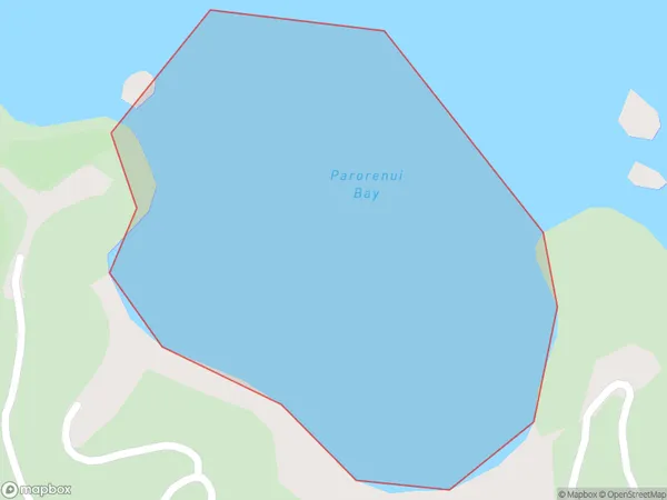 Parorenui Bay, Northland Polygon Area Map