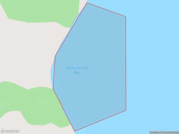 Parorerahi Bay, Northland Polygon Area Map