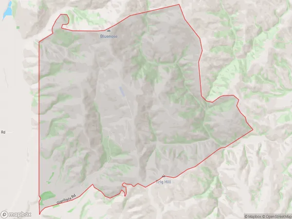 Lagoon Valley, Otago Polygon Area Map