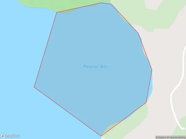 Patunui Bay, Northland Polygon Area Map