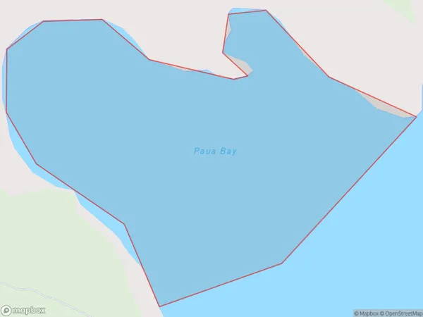 Paua Bay, Canterbury Polygon Area Map