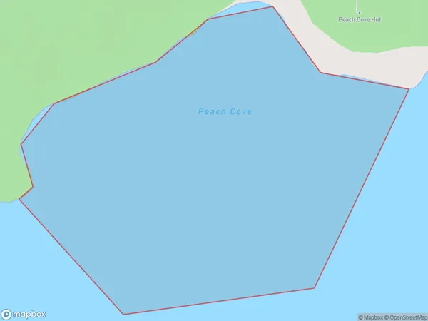 Peach Cove, Otago Polygon Area Map
