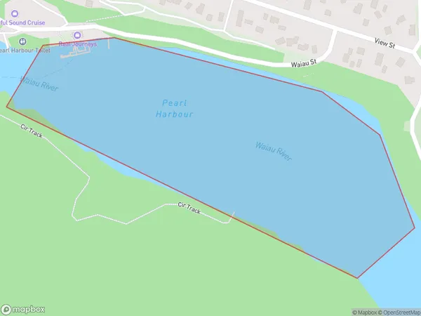 Pearl Harbour, Southland Polygon Area Map