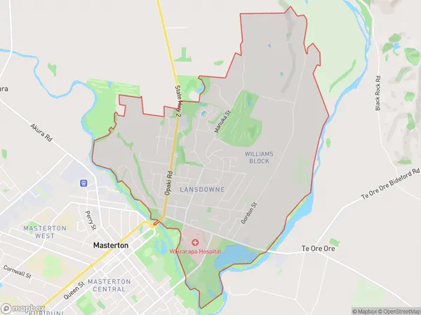 Lansdowne, Wellington Polygon Area Map