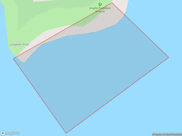 Perkins Bay, Auckland Polygon Area Map