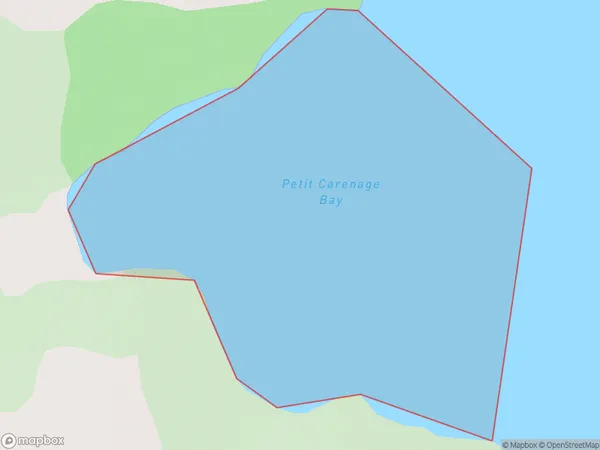 Petit Carenage Bay, Canterbury Polygon Area Map