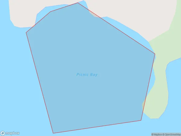 Picnic Bay, Marlborough Polygon Area Map