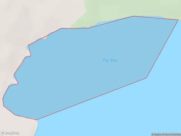 Pig Bay, Marlborough Polygon Area Map