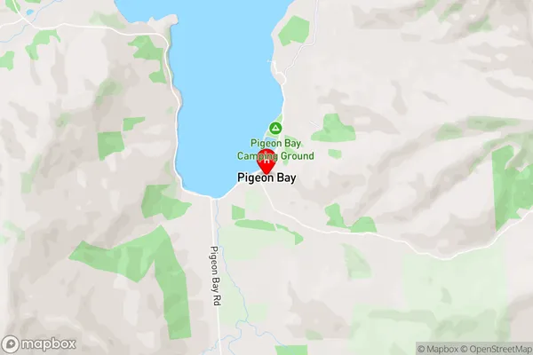 Pigeon Bay,Canterbury Area Map