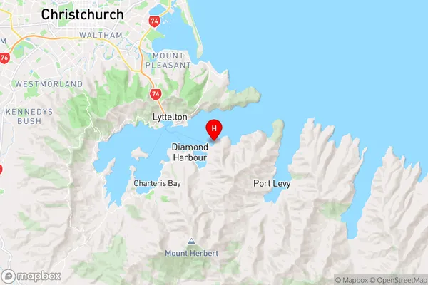 Inainatu / Pile Bay,Canterbury Region Map