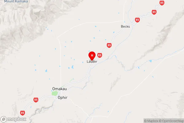 Lauder,Otago Region Map