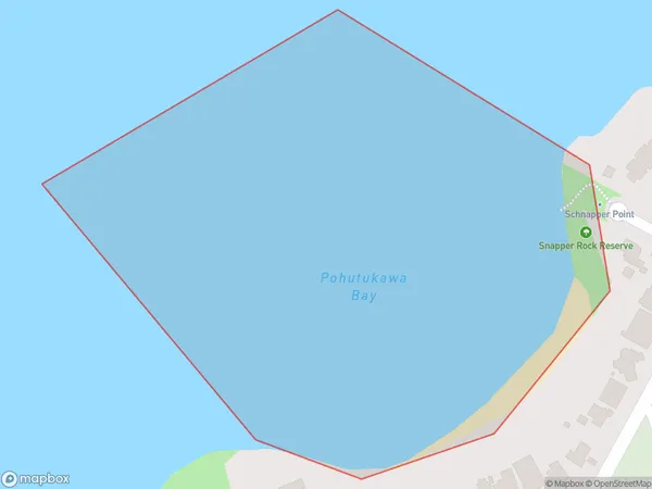 Pohutukawa Bay, Auckland Polygon Area Map